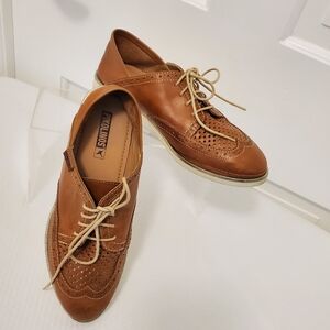 Pikolinos Leather Oxford Style Leather Shoes Size 37=6 US Business Cas.